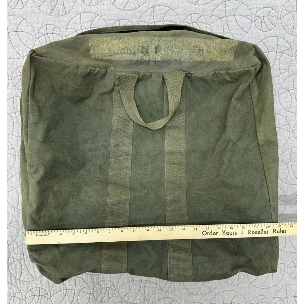 Kit‎ Bag Flyers Green US Military Duffle USA Vtg 1987 Canvas Zipper 22
